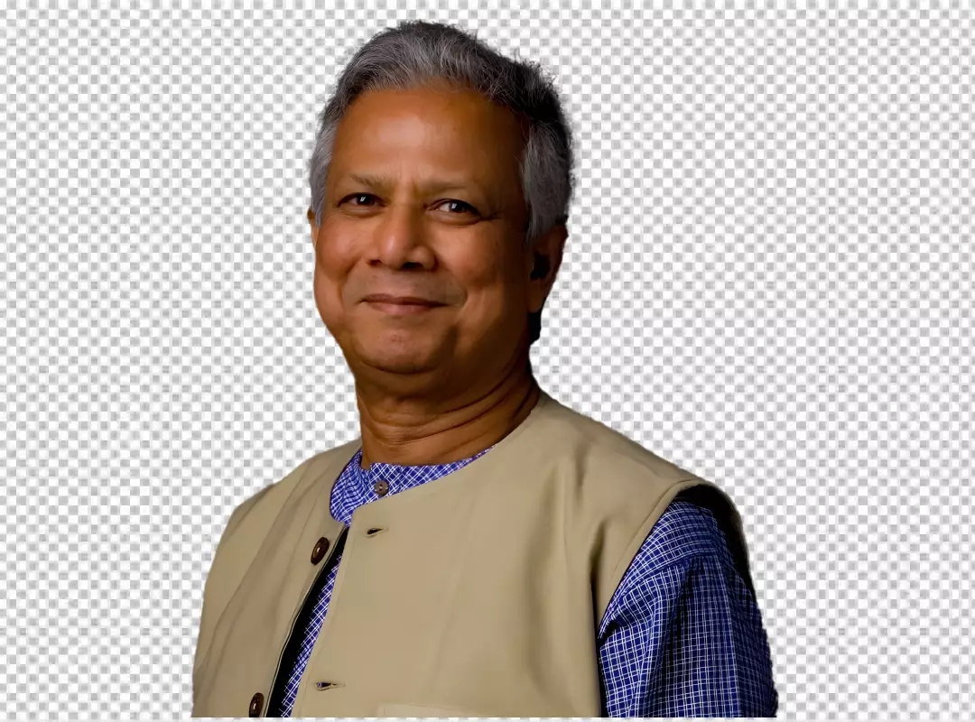 Free Premium PNG PNG Prof. Dr. Muhammad Yunus happy face