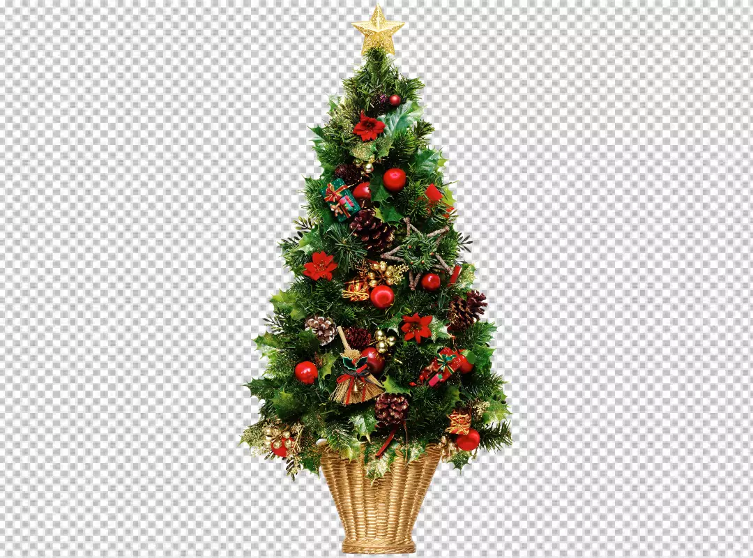 Free Premium PNG Realistic christmas tree concept transparent background 