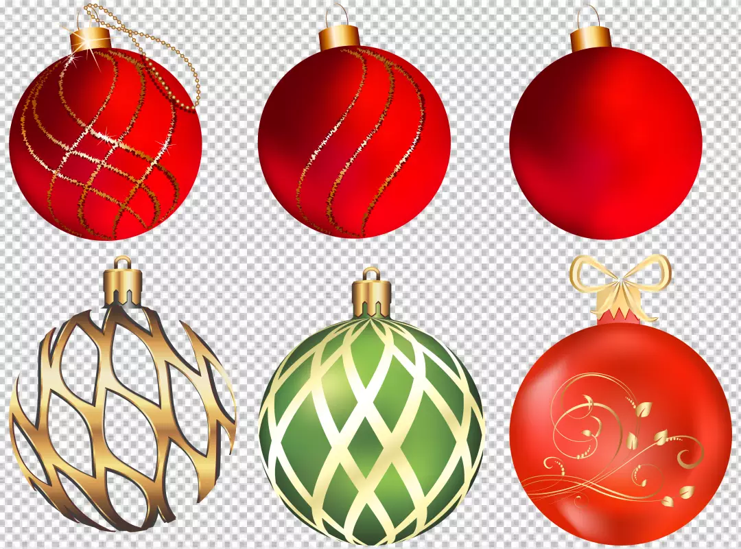 Free Premium PNG View of christmas tree decorations