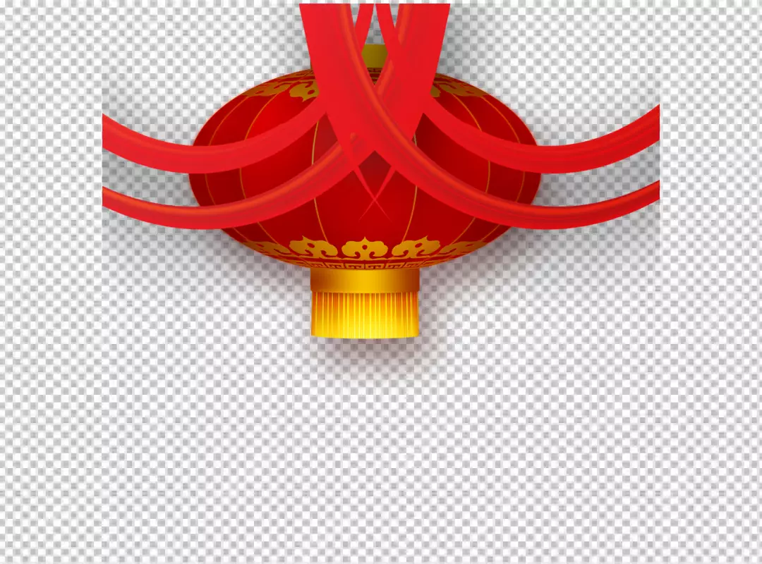 Free Premium PNG chinese lantern of circular shape realistic composition with flattened festive png