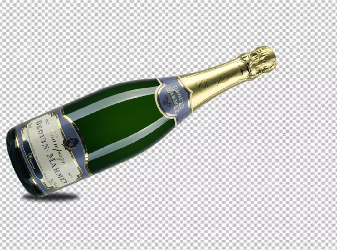 Free Premium PNG Sparkling Bottle in golden isolated on transparent background