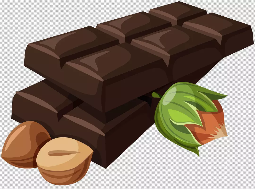 Free Premium PNG Close up on delicious chocolate bar pieces