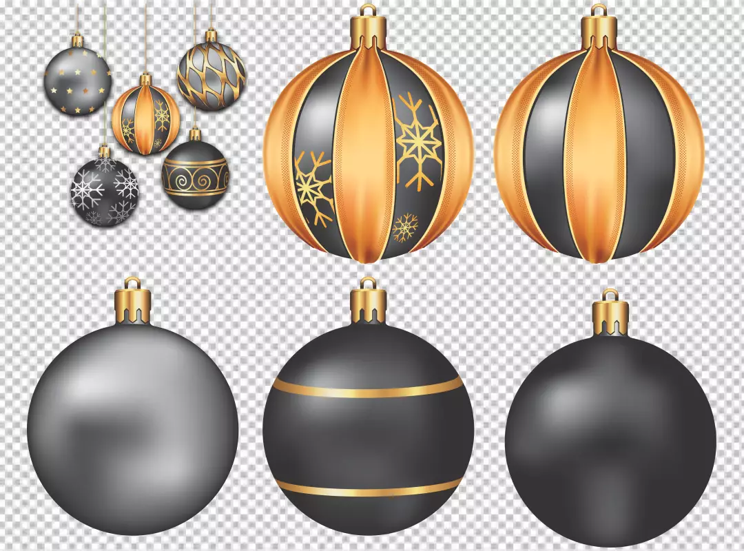 Free Premium PNG View of christmas tree decorations transparent background 