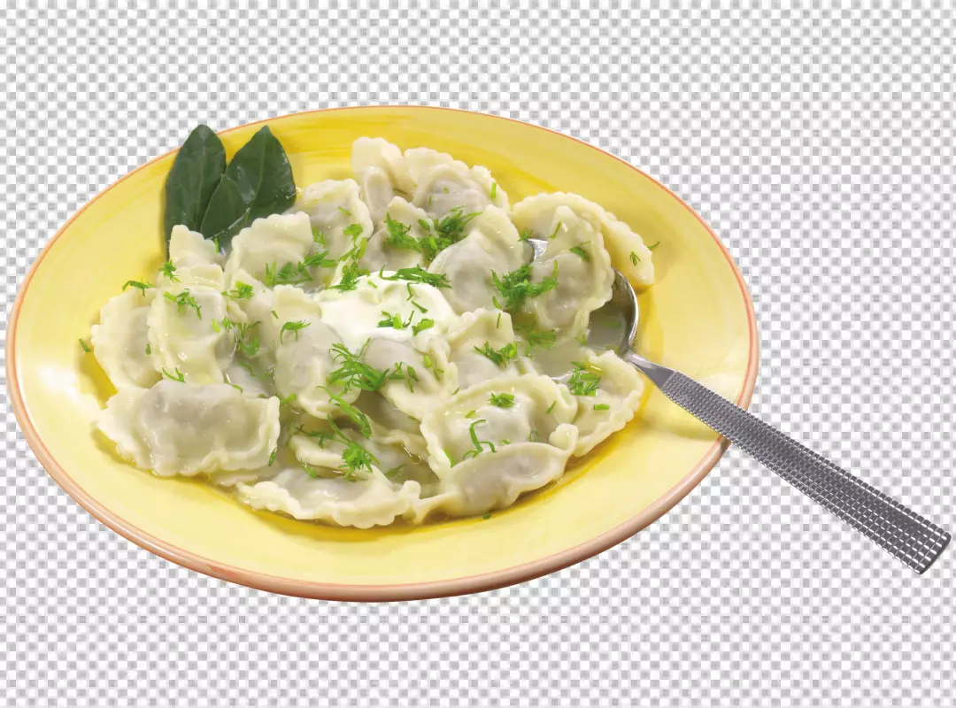 Free Premium PNG Dumplings on plate transparent background 