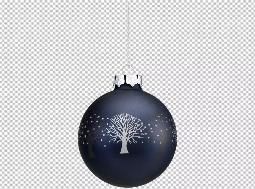 Free Premium PNG Ornament hanging in snow during christmas transparent background png