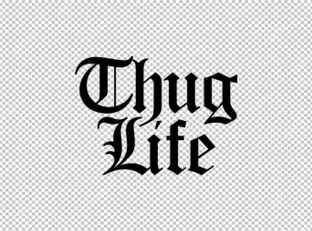 Free Premium PNG Thug Life Text Logo