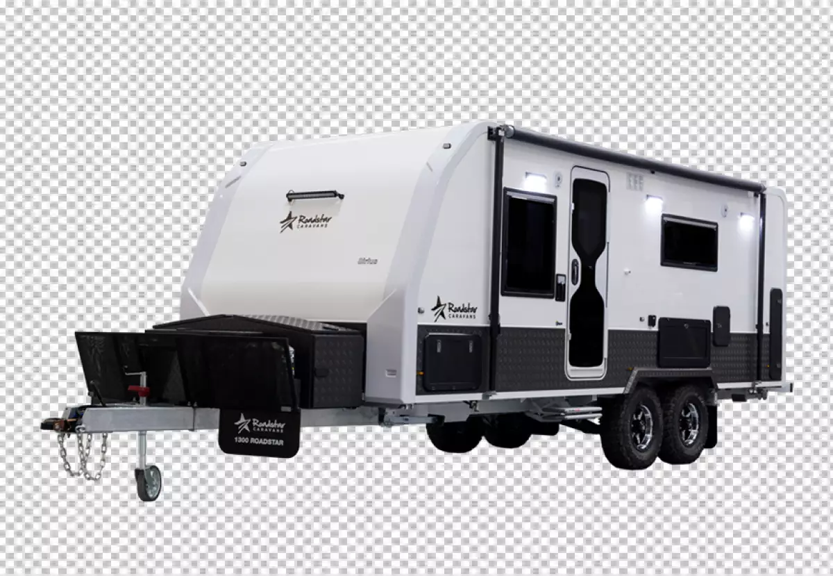 Free Premium PNG Detailed Motor Home Drawing In Dark White And Bronze Style