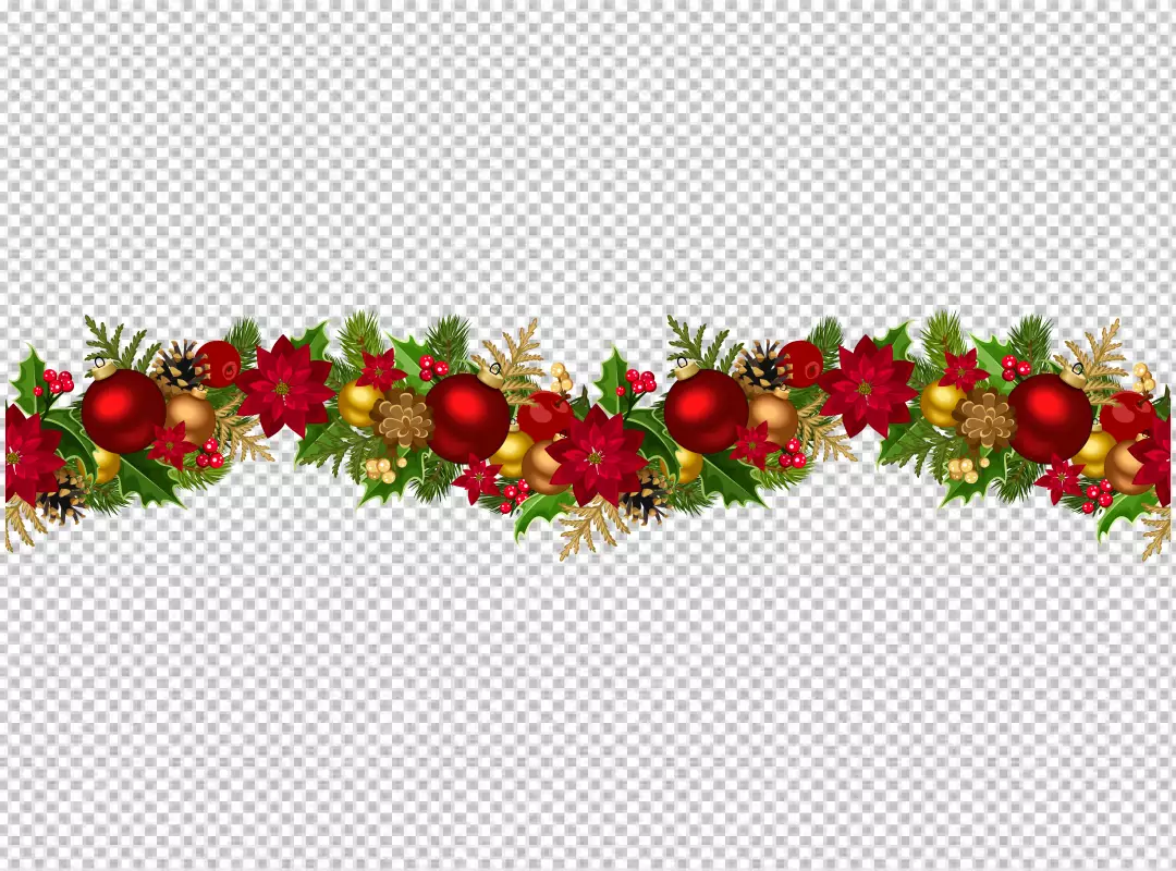 Free Premium PNG Frame balls mistletoe