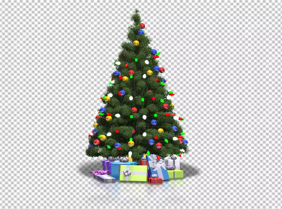 Free Premium PNG Christmas tree on transparent background PNG