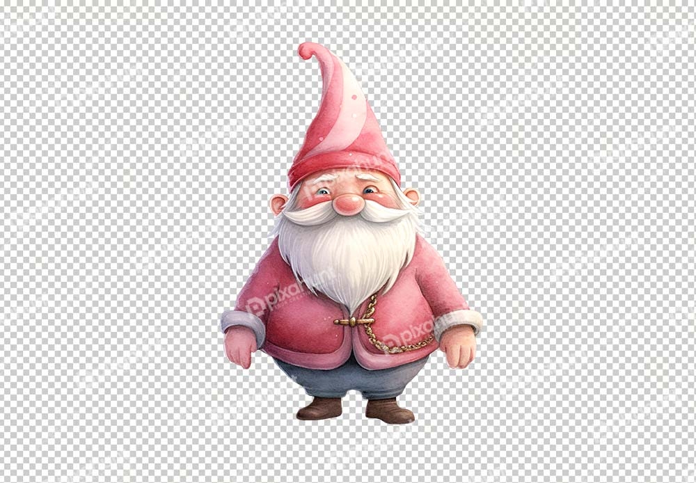 Free Premium PNG Pink santa claus | Santa Claus looking at me