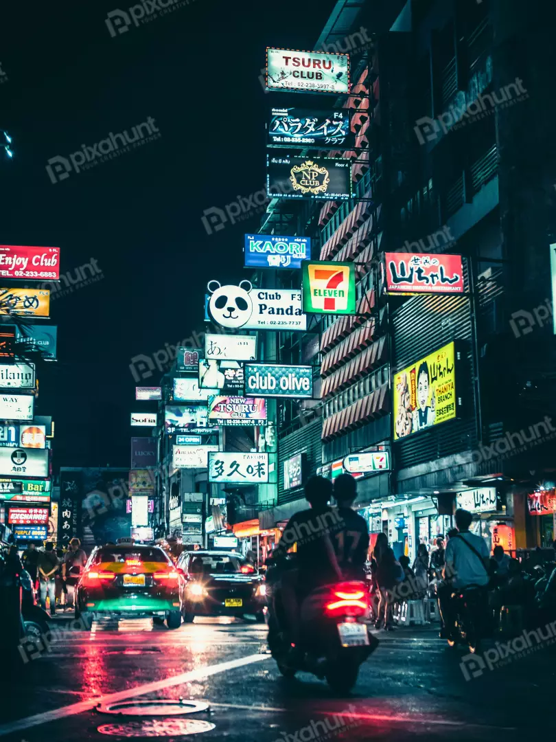 Free Premium Stock Photos City during Nighttime in Bangkok, Thailand