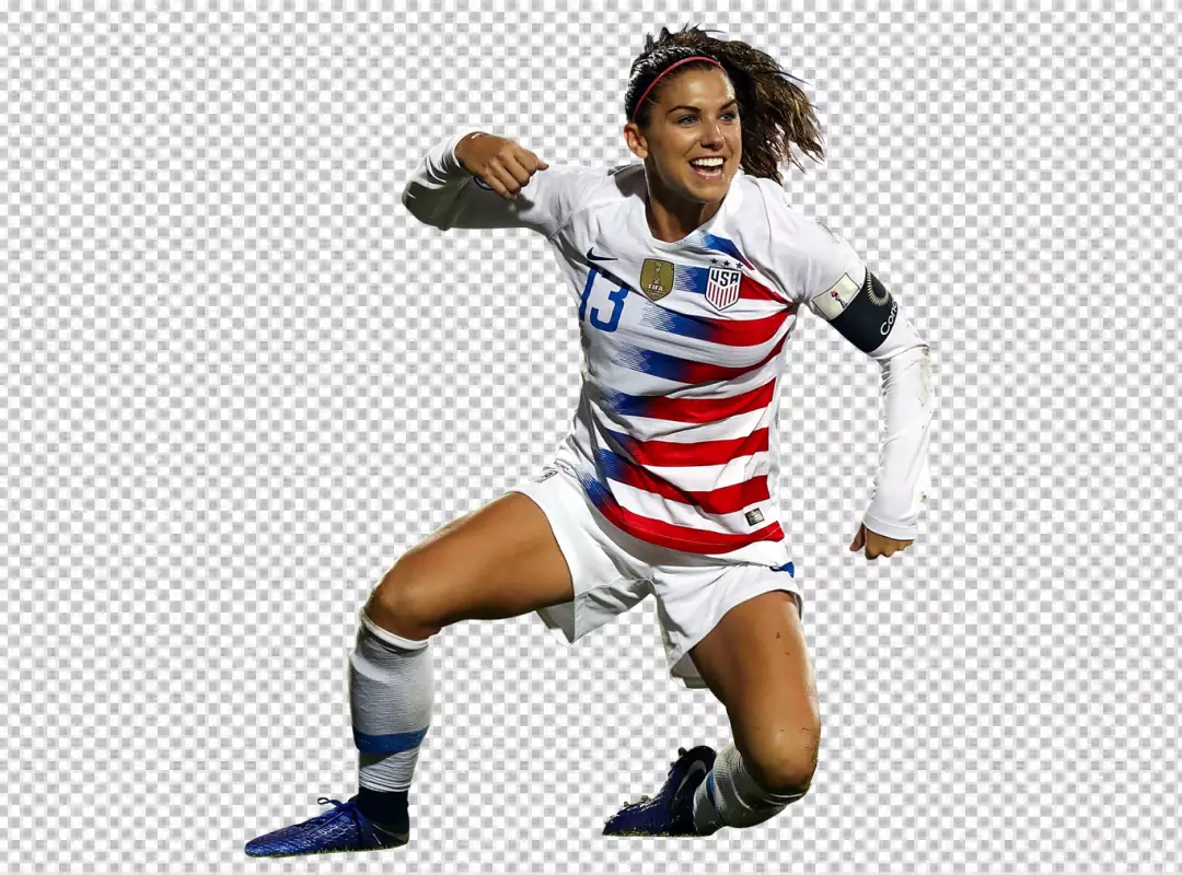 Free Premium PNG USA Women Football Player Alex Morgan so so so heppy