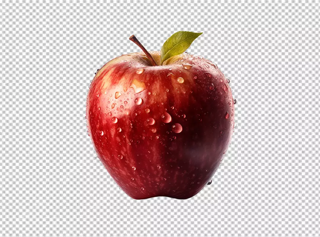 Free Premium PNG Water is dripping from the apple with transparent background