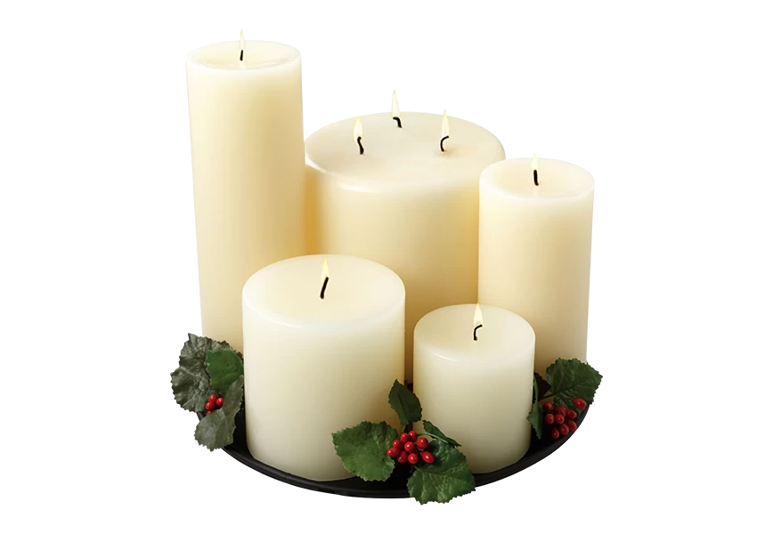 Free Premium PNG Realistic christmas candle collection transparent background