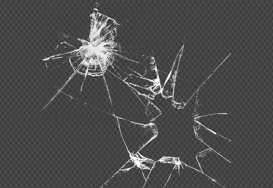 Free Premium PNG Broken Glass on Transparent Background