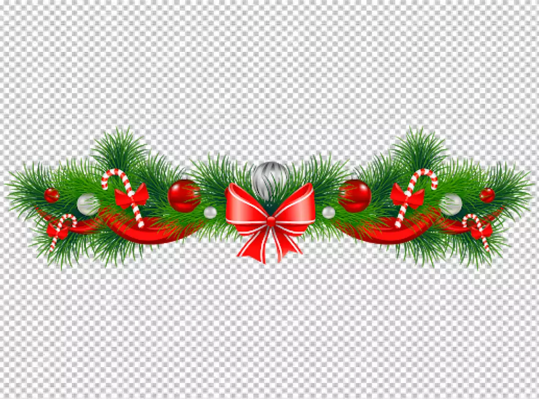 Free Premium PNG Frame balls mistletoe PNG bg