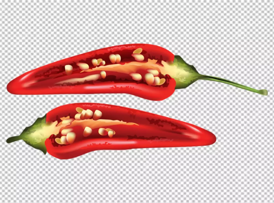 Free Premium PNG Macro shot of a paprika pepper isolated on transparent PNG