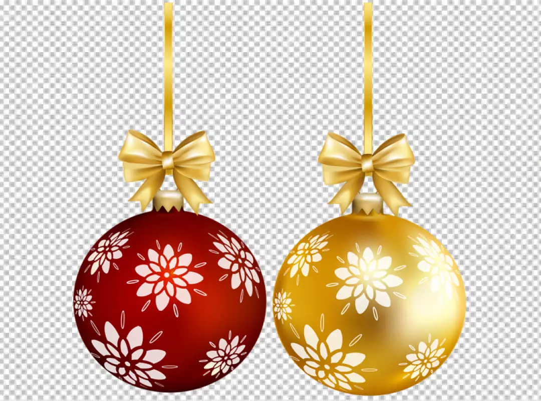 Free Premium PNG Christmas bauble with gold swirls and patterns isolated on PNG background