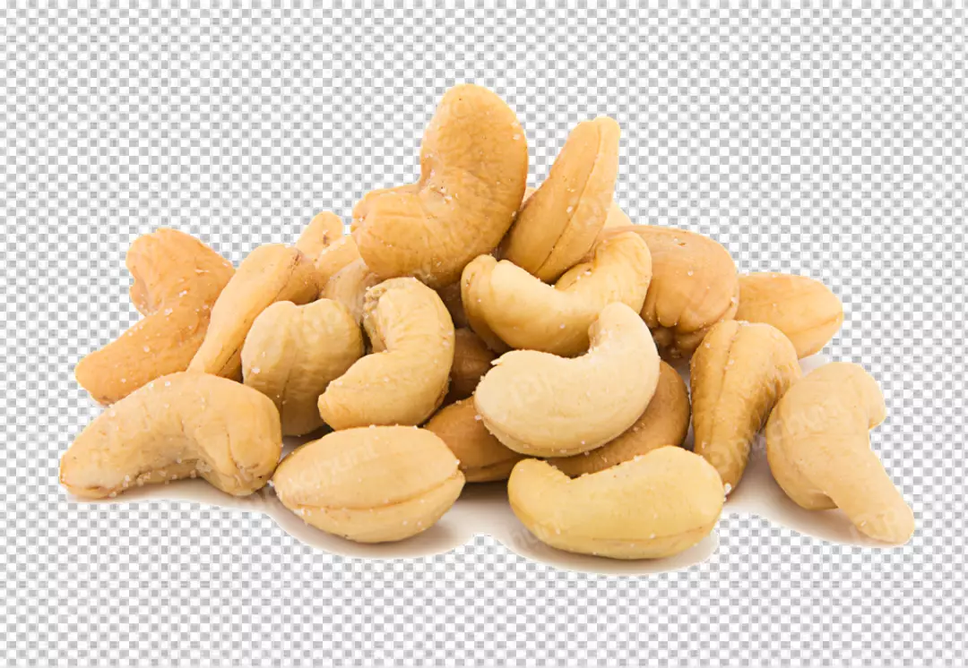 Free Premium PNG Top view of cashew nuts in white bowl on the table, Flat lay, Healthy snack, Vegetarian food.