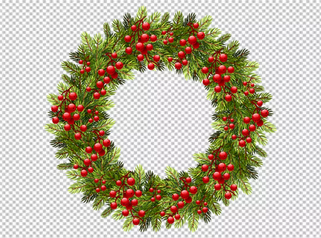 Free Premium PNG A wreath with a red bow and a christmas wreath on it transparent background 