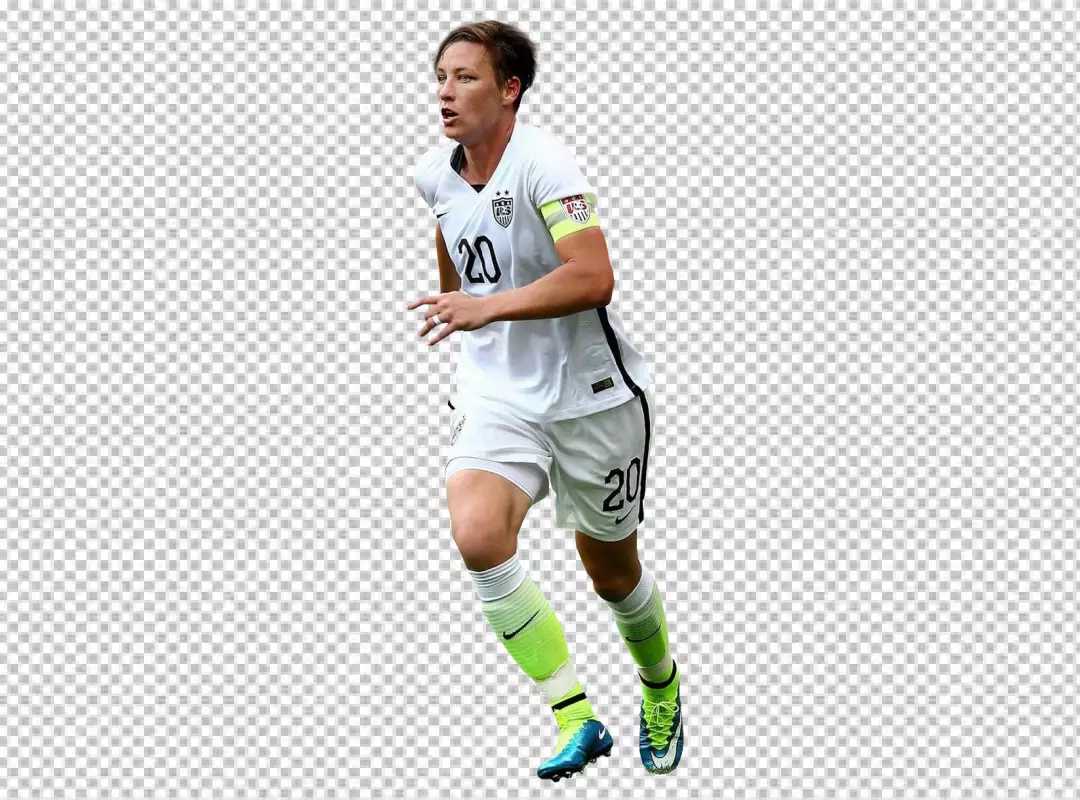 Free Premium PNG USA Women Football Player Abby Wambach Sharing behind the football