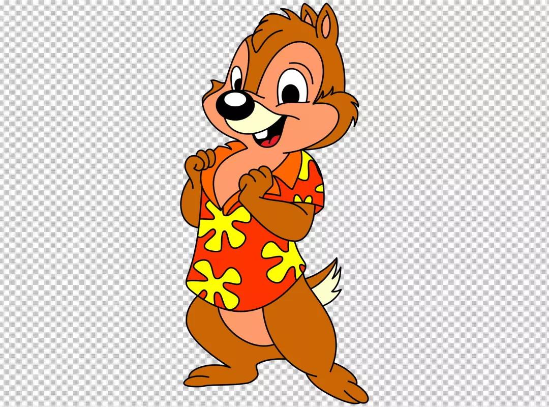 Free Premium PNG Cheerful Cartoon Squirrel 