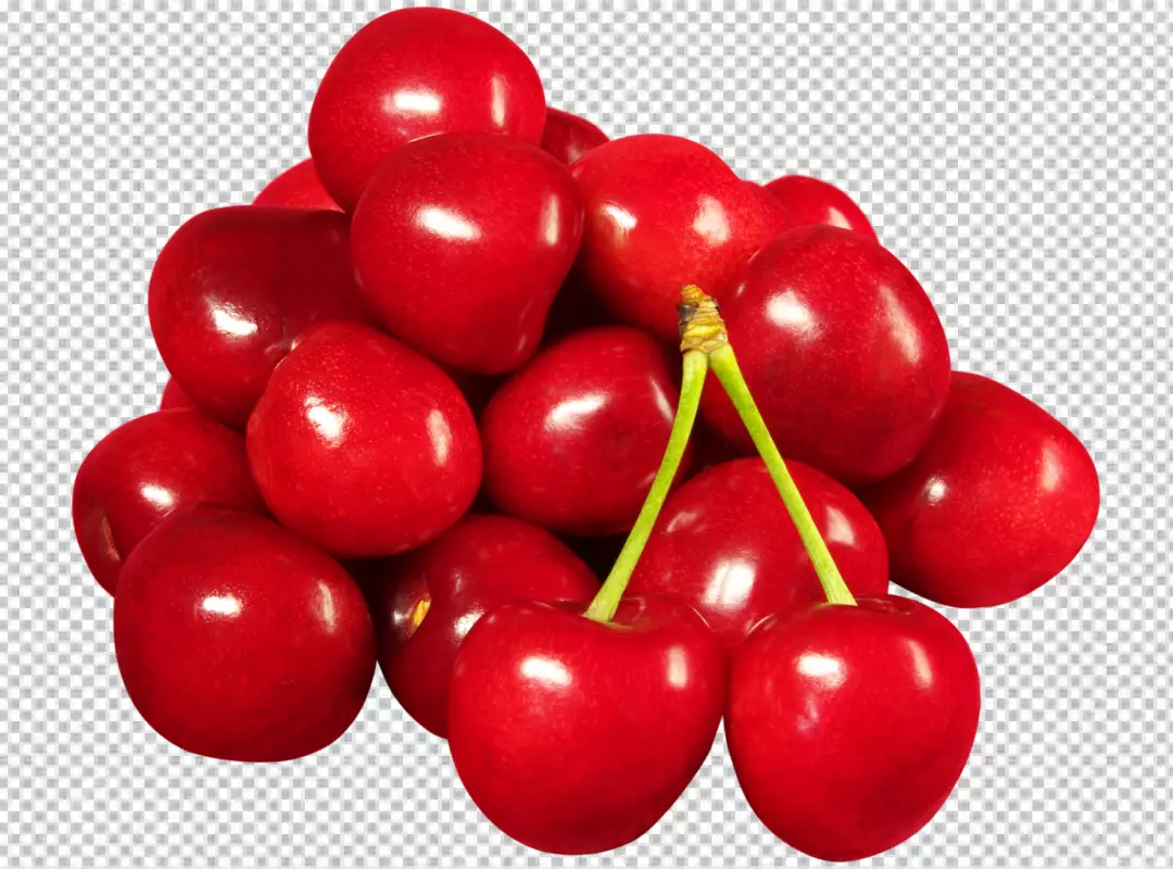 Free Premium PNG Two realistic vector cherries with Leaf isolated on transparent background 