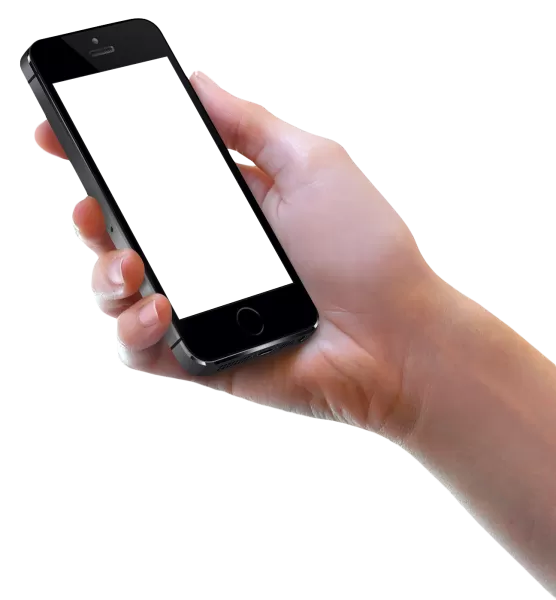 Free Premium PNG Hand Holding Black iPhone | Holding Hand Black iPhone