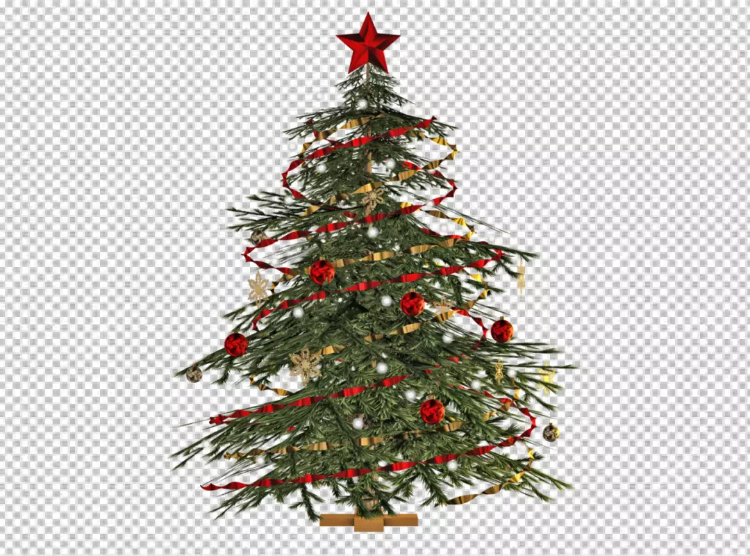 Free Premium PNG Golden balls christmas tree PNG