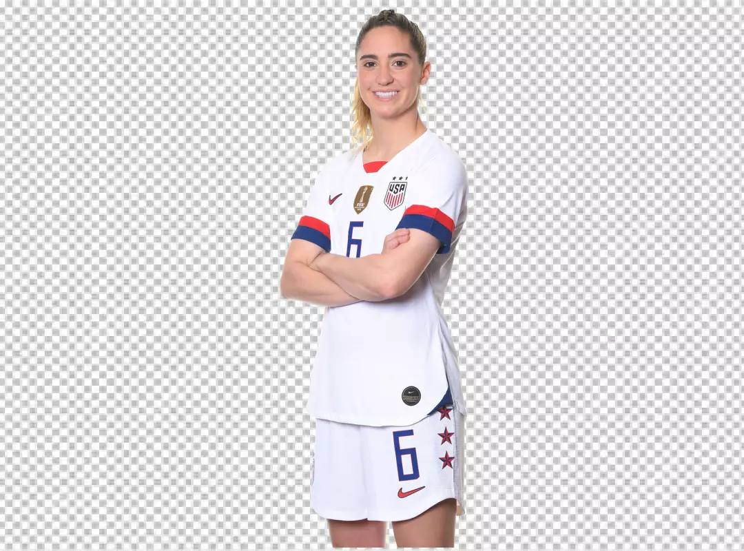 Free Premium PNG USA Women Football Player Morgan Brian look at camara