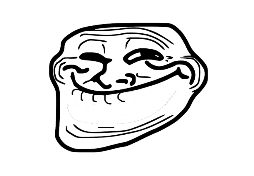 Free Premium PNG Keep mouth shut Trollface Internet troll Rage comic Internet meme, frustrated troll face