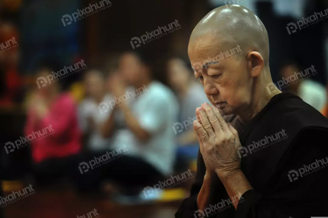 Free Premium Stock Photos pray of monks on ceremony of buddhist in Thailand