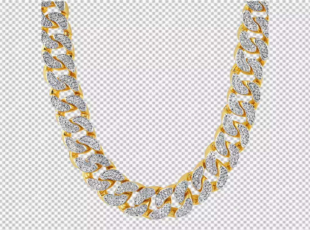 Free Premium PNG Thug Life Gold Chain Diamonds