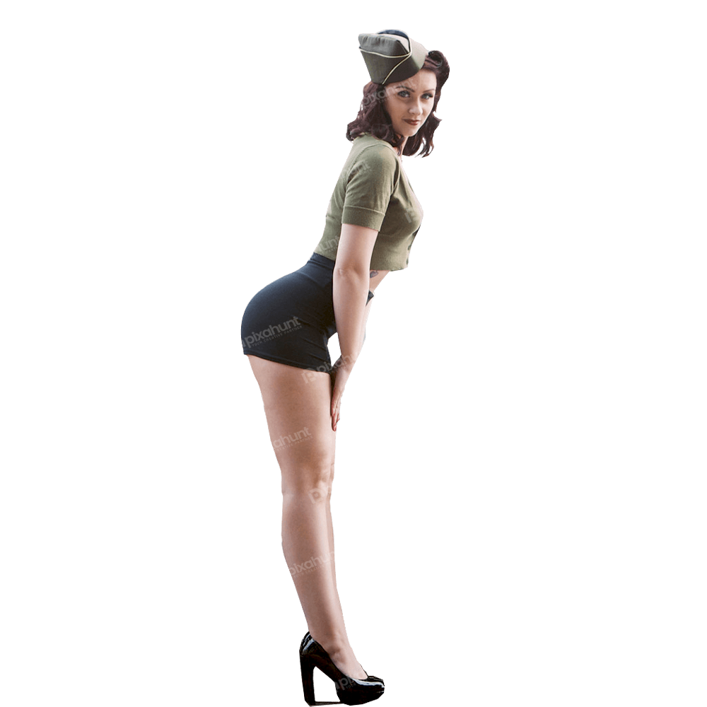 Free Premium PNG Ww2 Pinup Woman