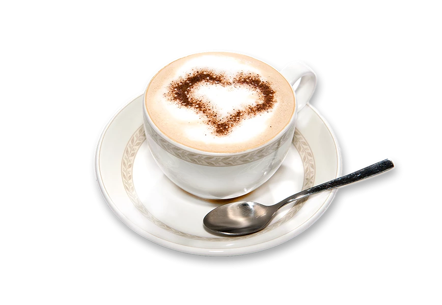 Free Premium PNG love shape coffee transparent background