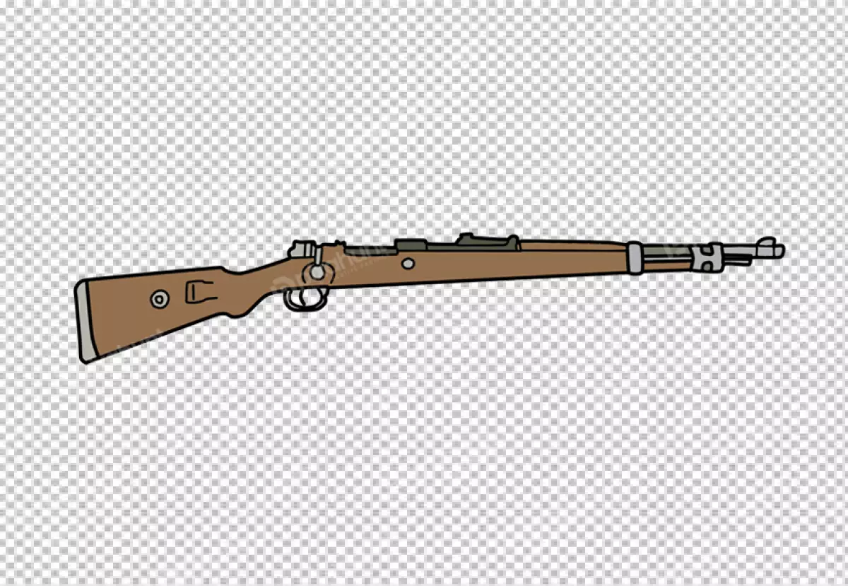 Free Premium PNG Illustration hand gun | Rifle without scope