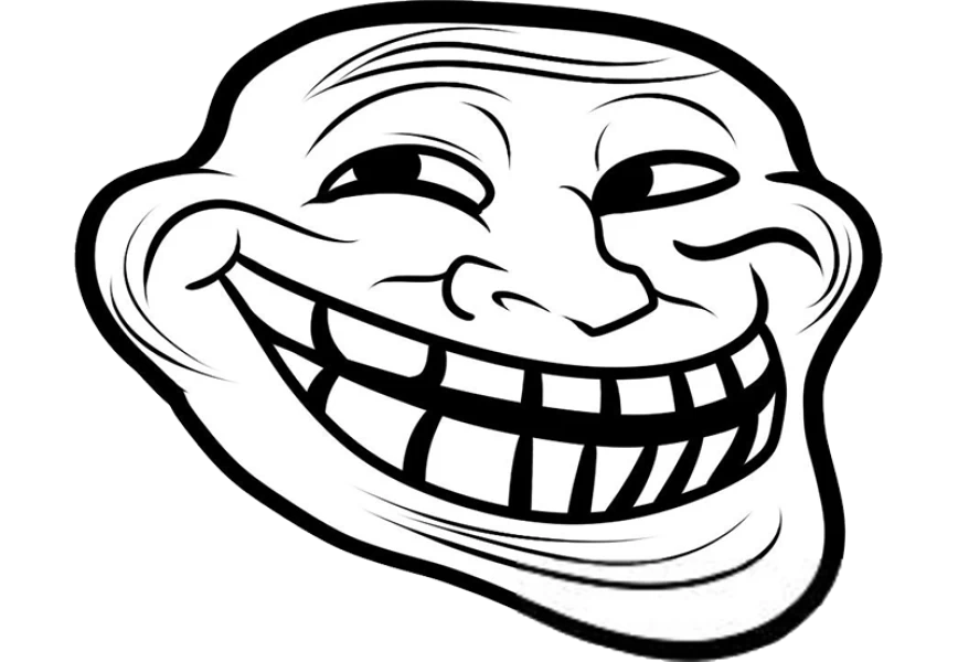 Free Premium PNG Fanny Trollface Internet troll Rage comic Internet meme, frustrated troll face