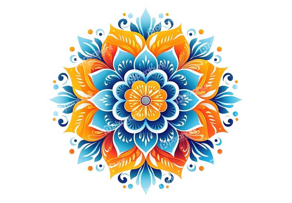 Free Premium PNG colorful mandala | decorative mandala color