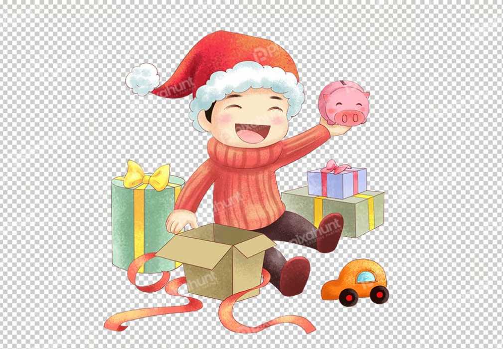 Free Premium PNG Christmas St. Christmas Gift Cartoon