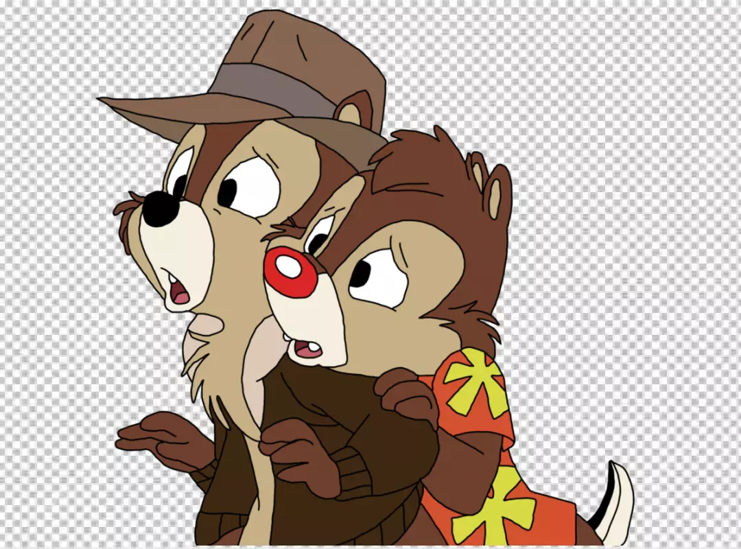 Free Premium PNG Chip and dale shock looking transparent background 