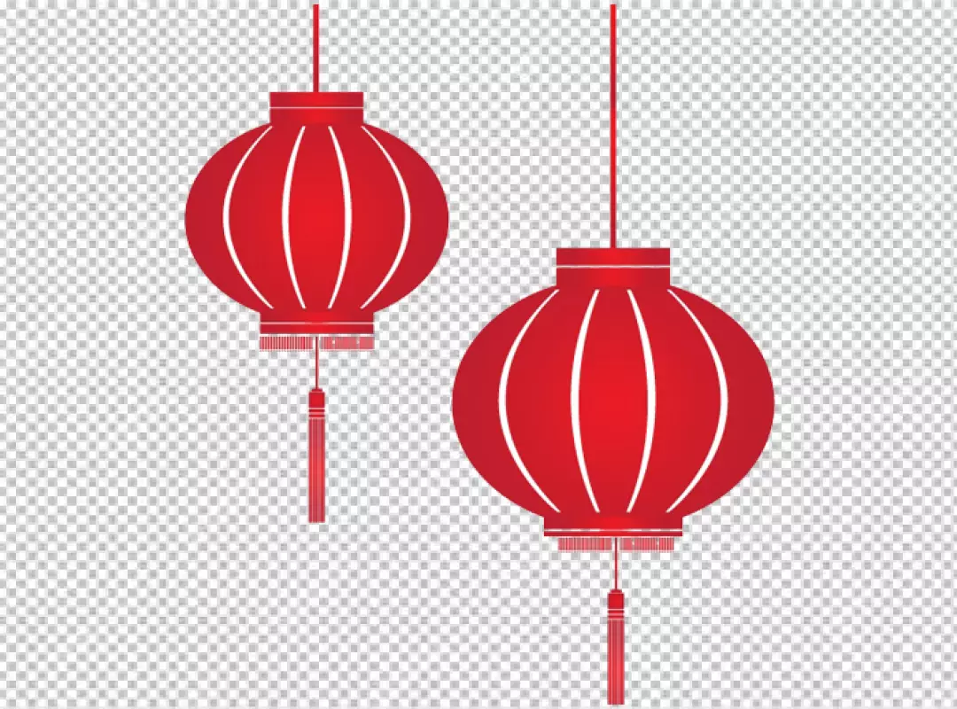 Free Premium PNG Red Chinese paper lantern decorative element for festive design