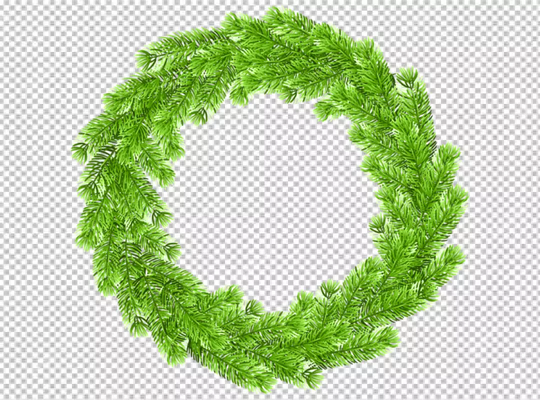 Free Premium PNG Flat design christmas wreath transparent background 