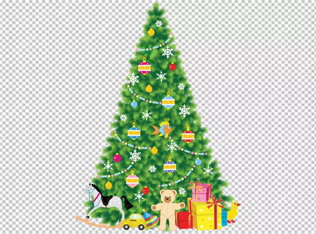 Free Premium PNG Lovely christmas tree collection with realistic design transparent background 