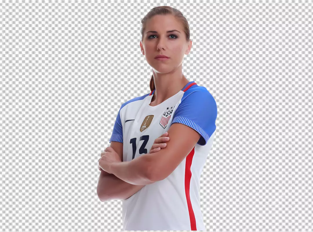 Free Premium PNG USA Women Football Player Alex Morgan Look team leader