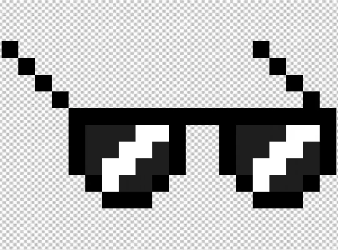 Free Premium PNG Flat design pixel thug life sunglasses