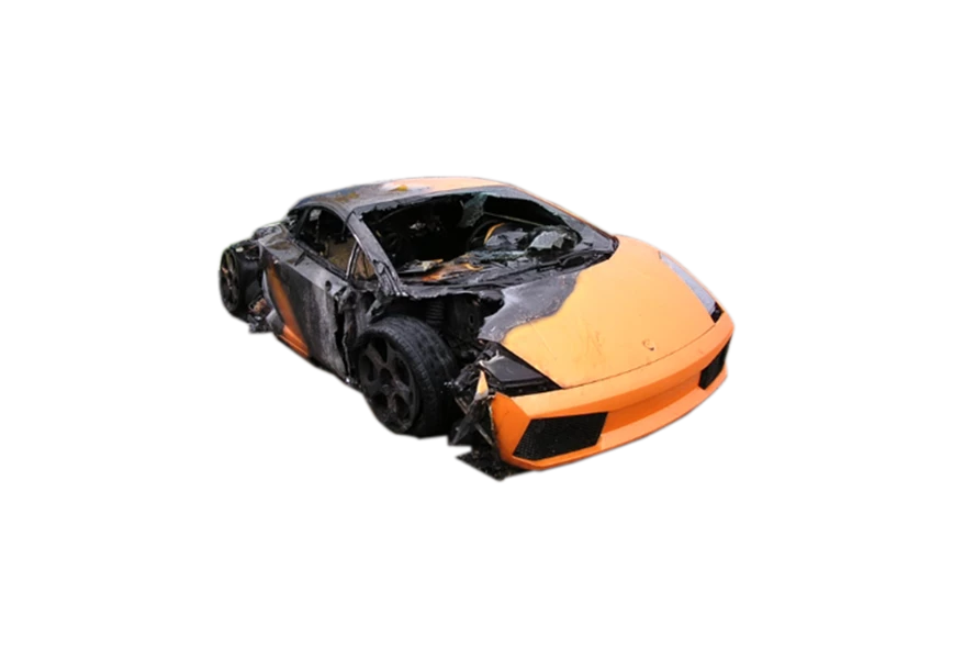 Free Premium PNG Lambo car accident