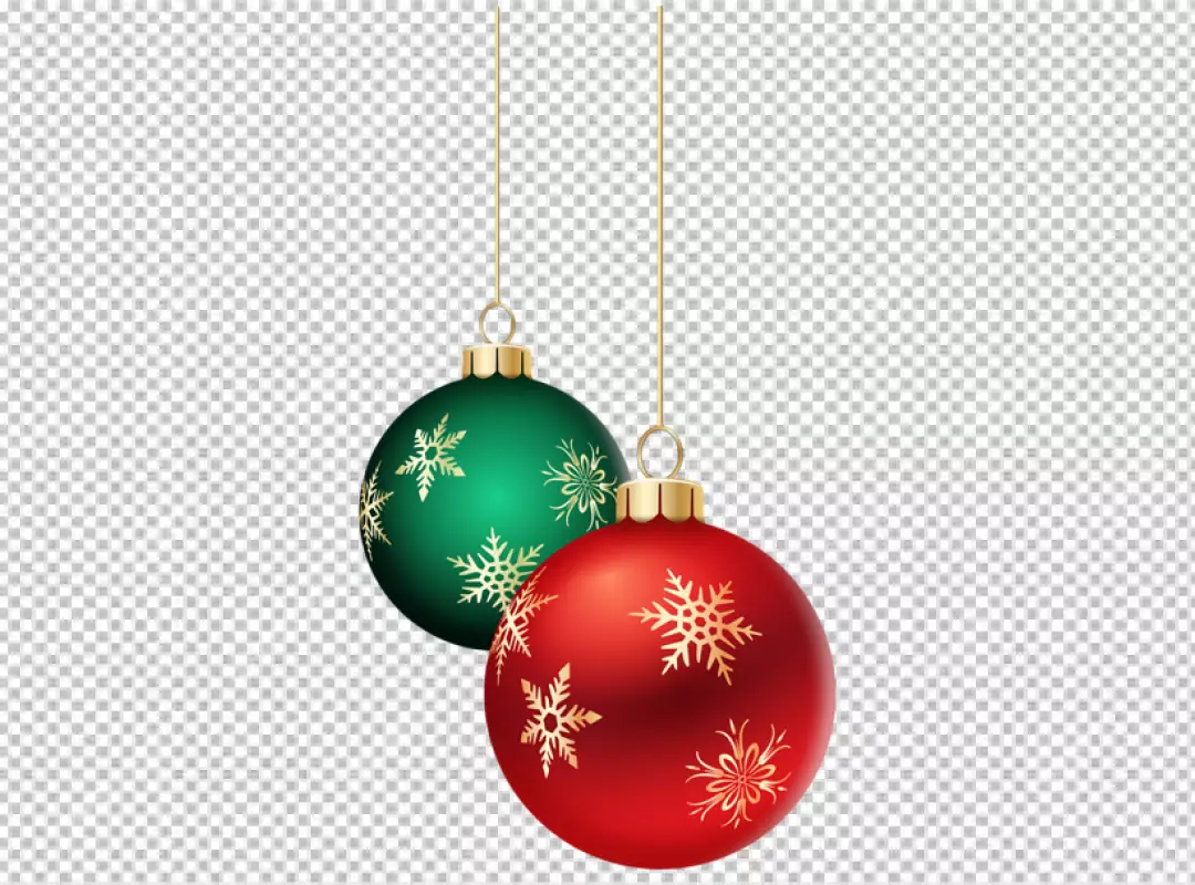 Free Premium PNG Colorful christmas balls on a PNG BG