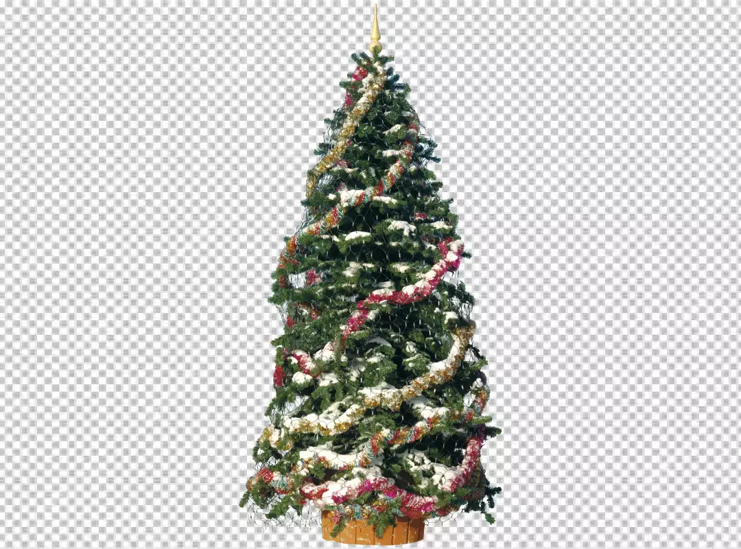 Free Premium PNG Golden balls christmas tree png background