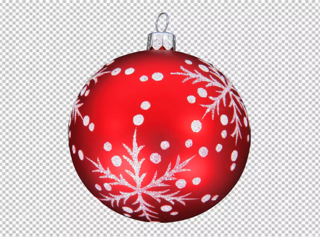 Free Premium PNG A collection of christmas ornaments including one of the ornaments has a pattern of a design png bg