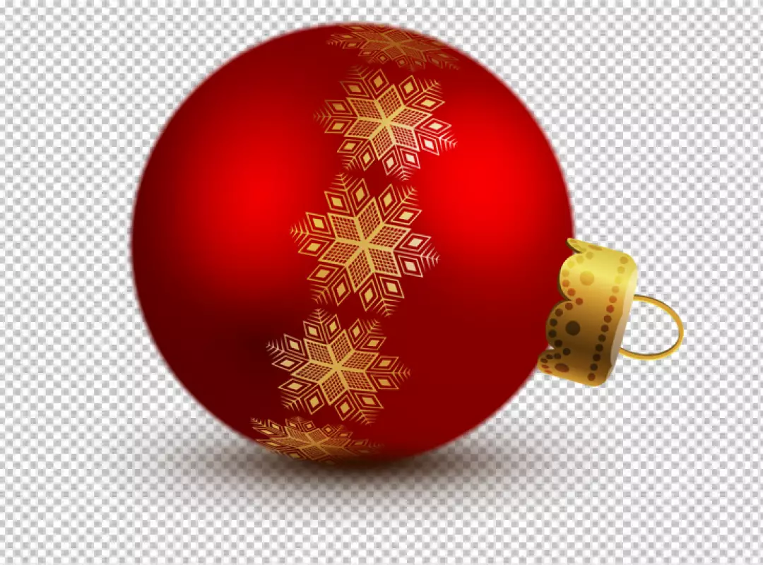 Free Premium PNG Bright green metallic Christmas ball diecut on a red png background